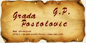 Grada Postolović vizit kartica
